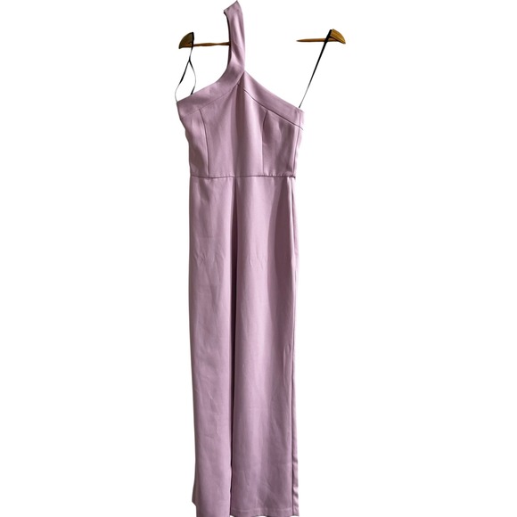 NBD Pants - NBD Jumpsuit Lavender One Shoulder Wide Leg XXS Womens Purple Formal Event Wear